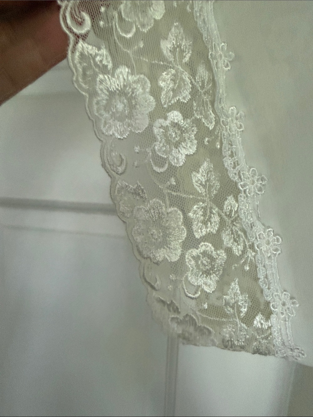 Dior Cream Lace-Trim Sheer Chiffon Robe - Picture 7 of 7